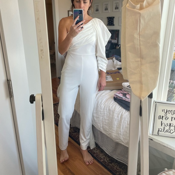 One33 Social Draped One Shoulder Jumpsuit - Picture 3 of 3